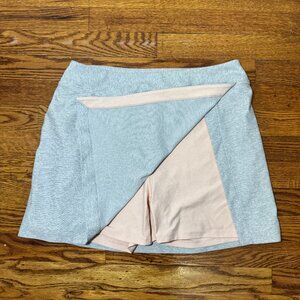 Heathered Grey Outdoor Voices Court Skort Peach Lining Pocket Compression